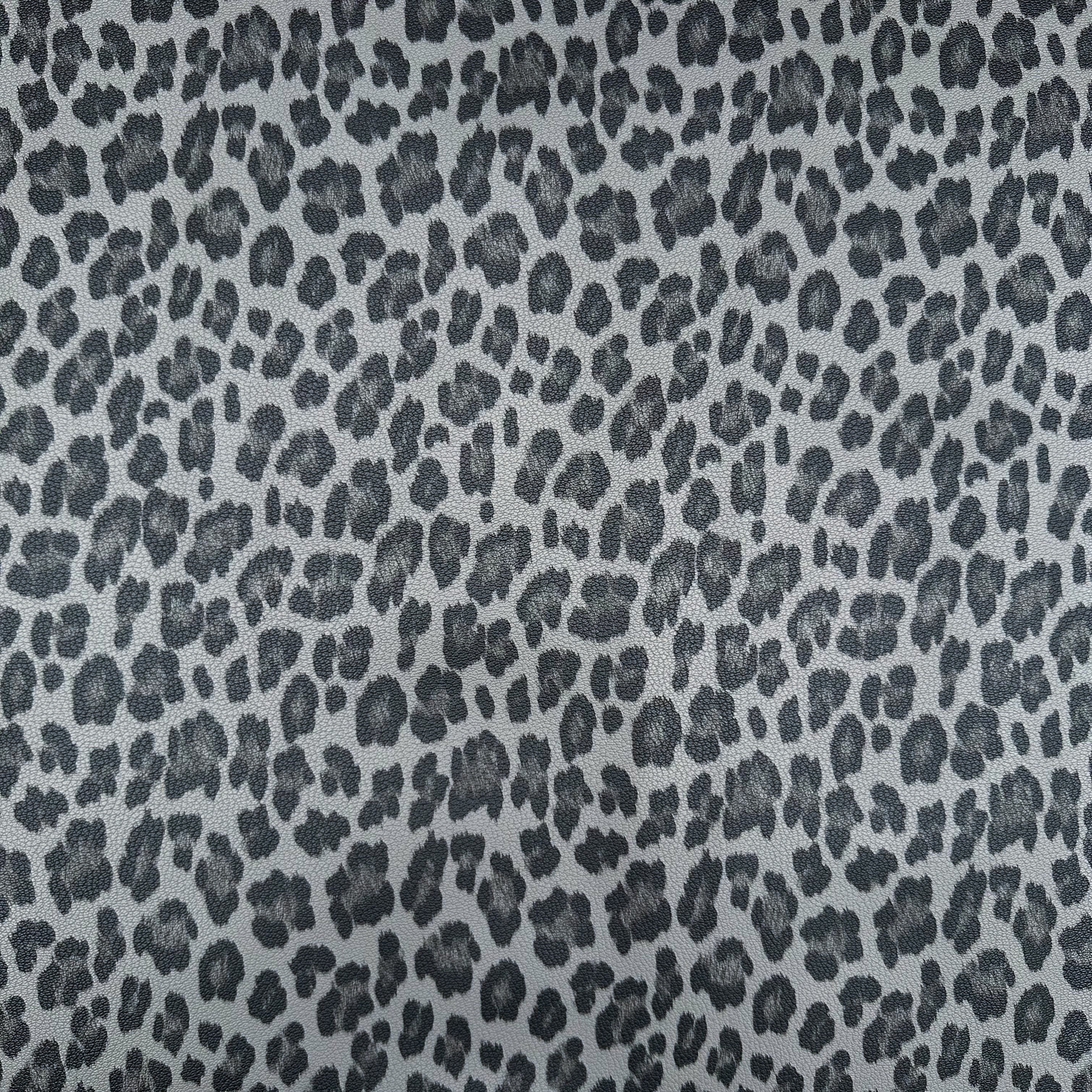 Leopard print pattern on a gray background